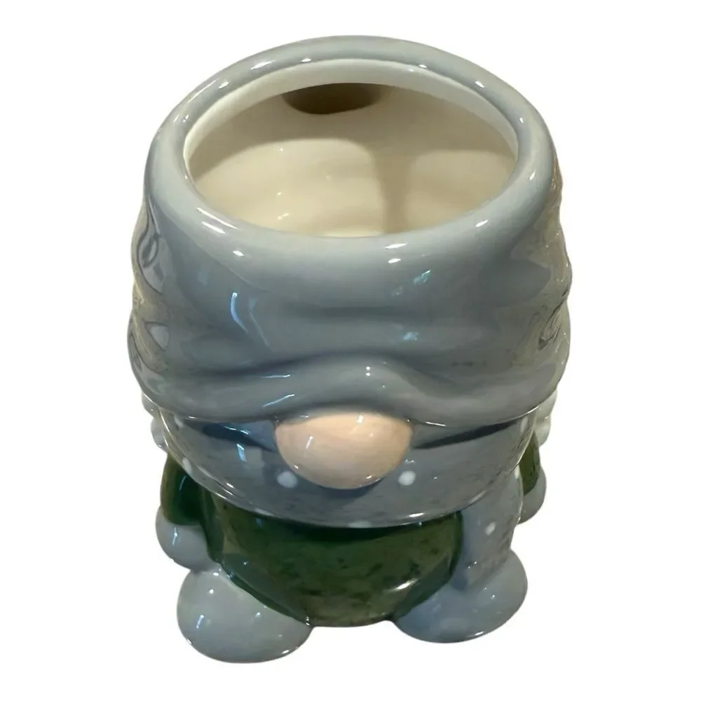 Pottery Barn GNOMETTE gnome shaped ceramic 4 mug Gnome Set